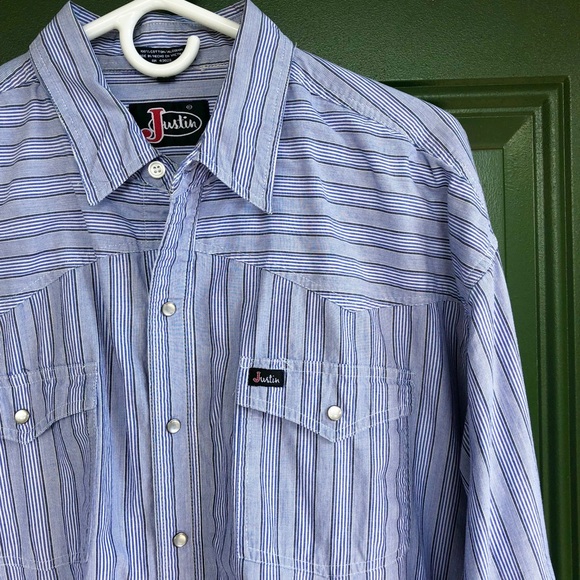Justin Boots | Shirts | Vintage Striped 